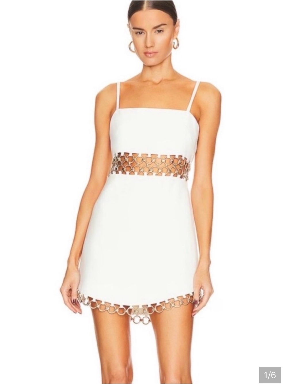 ALEXIS Gaudy Chain Dress Ivory Small **flaws